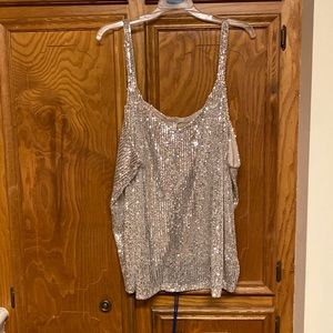 NWT Silver Sequin Cami!